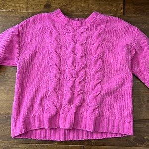 American Eagle Medium Pink Chenille Sweater